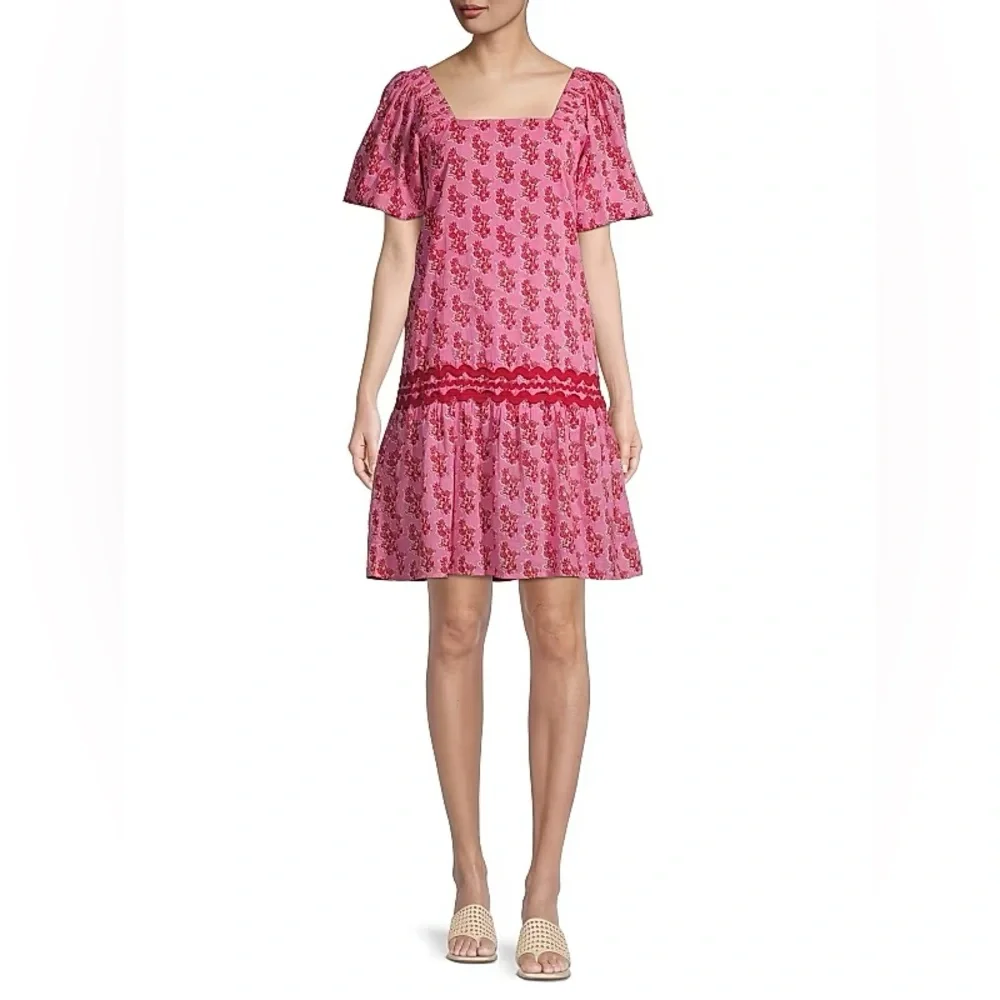 Ro’s Garden Hamilton Helsinki Block Print Floral Mini Dress